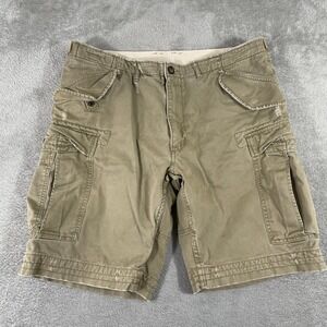 Polo Ralph Lauren Cargo Shorts Men's 38 Khaki Utility Pockets Y2K Workwear